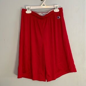 Champion red mesh gym short